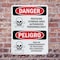 Signmission Pesticide Storage Area Bilingual Danger Sign, Plastic, 10in W x 14in L, 2PK OS-2PACK-DS-P-1014-VS-1524 - alternate 7